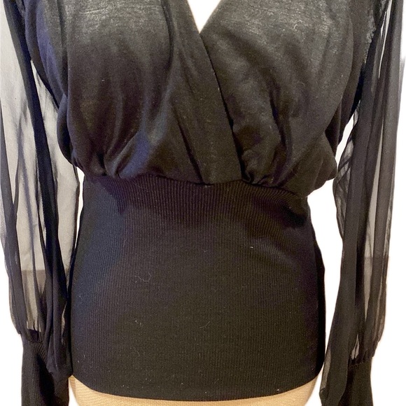 Robert Rodriguez gorgeous top, silk sheer sleeves, very elegant, size S - Picture 3 of 16